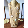 Sautoir COQUILLAGES & Perles nacrées - Francine BRAMLI Paris Collier