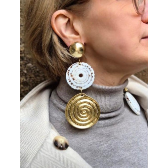 NAUTILE nacre & doré - Francine BRAMLI Paris