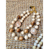 Collier COQUILLAGES 2 rangs perles - Francine BRAMLI Paris