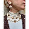 Collier COQUILLAGES 2 rangs perles - Francine BRAMLI Paris