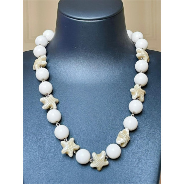 Collier ETOILES ivoire - Francine BRAMLI Paris