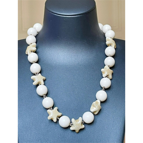 Collier ETOILES ivoire - Francine BRAMLI Paris