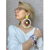 VERONICA FLORAL Jaune Rose - Francine BRAMLI Paris