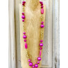Sautoir ALMAN Fuchsia - Francine BRAMLI Paris collier