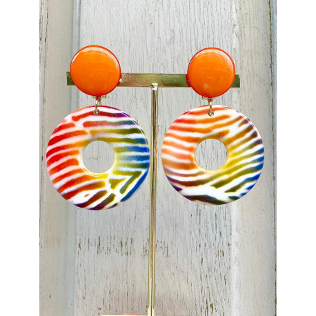 DONY Multico Cabochon Orange - Francine BRAMLI Paris
