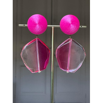 SATIN Rose Translucide  - Francine BRAMLI Paris