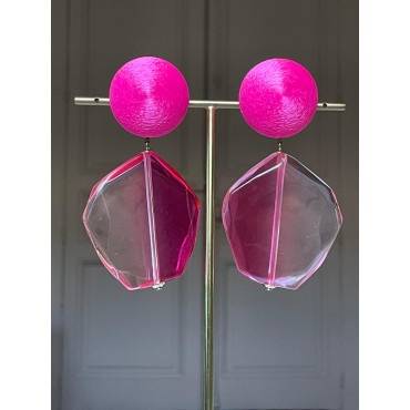 SATIN Rose Translucide  - Francine BRAMLI Paris
