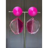 SATIN Rose Translucide  - Francine BRAMLI Paris