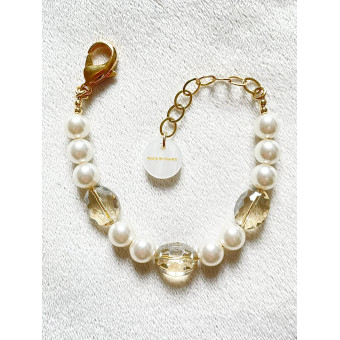 Bracelet SWANN Perles & cristal - Francine BRAMLI Paris