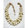 Collier REGIS 3 rangs perles & cristal - Francine BRAMLI Paris