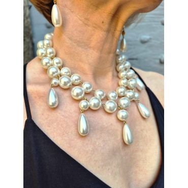 Collier MATHILDE perles & gouttes - Francine BRAMLI Paris