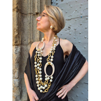 Collier AZALÉ perles nacrées - Francine BRAMLI Paris