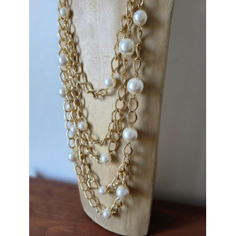 Collier CASSIUS perles nacrées - Francine BRAMLI Paris