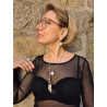 Collier fin GRAPPE perles nacrées - FRANCINE BRAMLI Paris