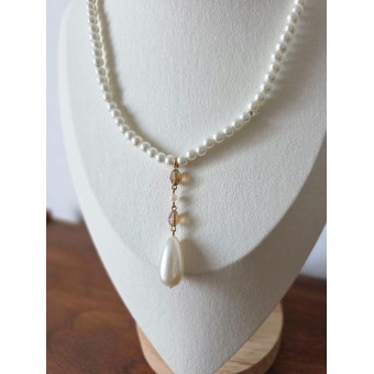 Collier LENNY fin, perles nacrées - Francine BRAMLI Paris