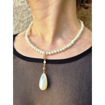 Collier LENNY fin, perles nacrées - Francine BRAMLI Paris