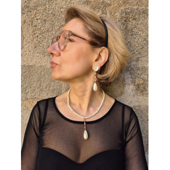 Collier LENNY fin, perles nacrées - Francine BRAMLI Paris
