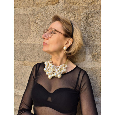 Collier CHARLES perles nacrées - Francine BRAMLI Paris