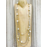 Collier CASSIUS perles nacrées & cristal - Francine BRAMLI Paris