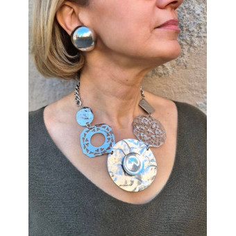 Collier TOMY argenté - Francine BRAMLI Paris