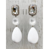 CUBA Longue Cabochon Cristal - Francine BRAMLI Paris