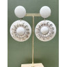 MARGUERITE Blanc argenté - Francine BRAMLI Paris