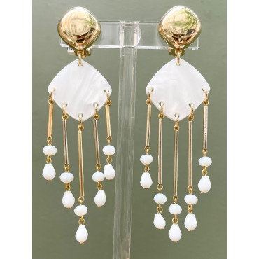 FLORETTE blanc & cristal - Francine BRAMLI Paris
