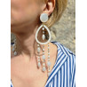 FLORETTE Asymétrique blanc& cristal - Francine BRAMLI Paris