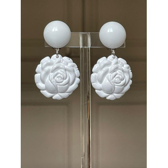 FLOWERS S Blanc - Francine BRAMLI Paris