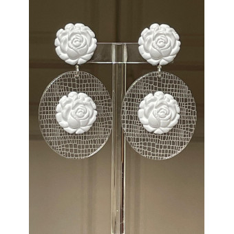 Girafe FLOWERS Blanc & transparent - Francine BRAMLI Paris