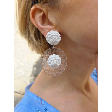 Girafe FLOWERS Blanc & transparent - Francine BRAMLI Paris