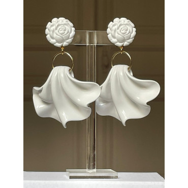 AMELIA FLOWERS Blanc - Francine BRAMLI Paris