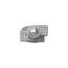 Bague CLOTILDE rhodiée, Perle nacrée - Francine BRAMLI Paris