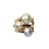 Bague TIANA dorée, Perles nacrées - Francine BRAMLI Paris