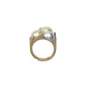 Bague TIANA dorée, Perles nacrées - Francine BRAMLI Paris