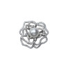 Bague ELEONORA rhodiée, Perle nacrée - Francine BRAMLI Paris