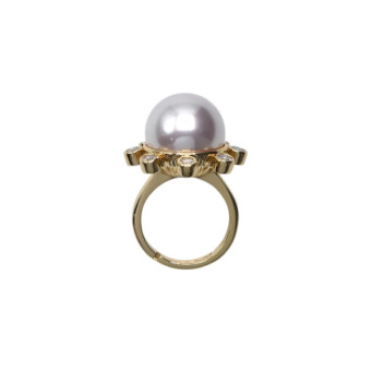 Bague SALOME dorée, Perle nacrée - Francine BRAMLI Paris