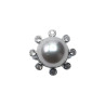 Bague SALOME rhodiée, Perle nacrée - Francine BRAMLI Paris