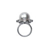 Bague SALOME rhodiée, Perle nacrée - Francine BRAMLI Paris