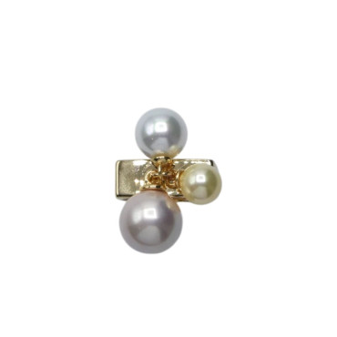 Bague LEIA dorée, Perles nacrées - Francine BRAMLI Paris