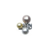 Bague LEIA rhodiée, Perles nacrées - Francine BRAMLI Paris