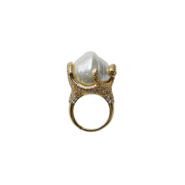 Bague VICTORIA dorée, Perle nacrée - Francine BRAMLI Paris