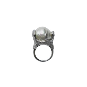 Bague VICTORIA dorée, Perle nacrée - Francine BRAMLI Paris
