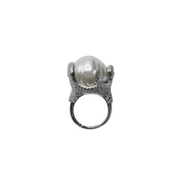 Bague VICTORIA dorée, Perle nacrée - Francine BRAMLI Paris