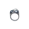 Bague CORDELLIA rhodiée, Perles nacrées - Francine BRAMLI Paris