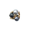 Bague CORDELLIA dorée, Perles nacrées - Francine BRAMLI Paris