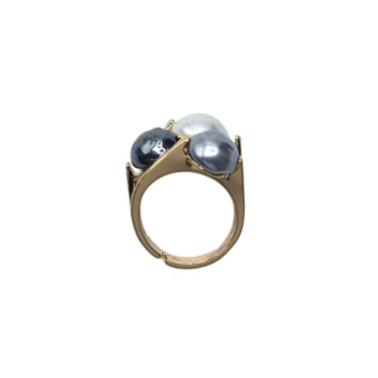 Bague CORDELLIA dorée, Perles nacrées - Francine BRAMLI Paris