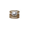 Bague ALIENOR dorée, Perle nacrée - Francine BRAMLI Paris