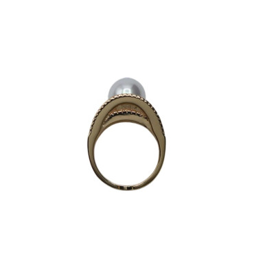 Bague ALIENOR dorée, Perle nacrée - Francine BRAMLI Paris