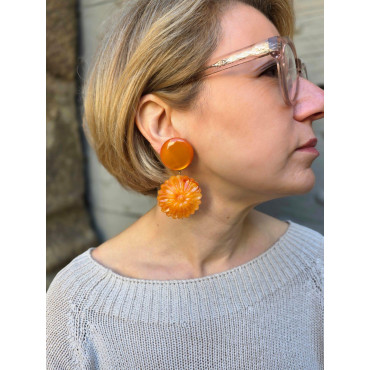 PETITE FLEUR orange ambre - Francine BRAMLI Paris